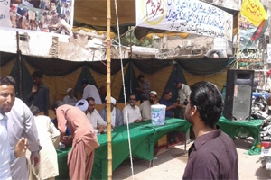 دہشت گردی اور سندھ حکومت کی غیرسنجیدگی کے خلاف ایم ڈبلیوایم کا حیدرآباد میں عوامی ریفرنڈم کیمپ