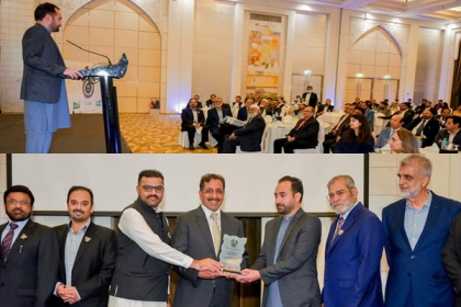 پاکستان بزنس کونسل متحدہ عرب امارات کی جانب سے وزیر زراعت گلگت بلتستان محمد کاظم میثم اور دبئی ایکسپو میں شرکت کرنے والے وفد کے اعزاز میں عشائیہ