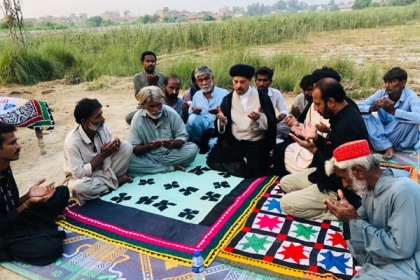 ہالا، ٹریفک حادثےکےشکار اہل سنت عزادارحسینیؑ کے اہل خانہ سے ایم ڈبلیوایم رہنما علامہ باقرزیدی کا اظہار تعزیت