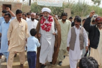 علامہ ناصرعباس جعفری لانگ مارچ میں شرکت کیلئے دولت پور پہنچ گئے