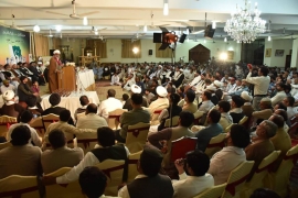 قوم و ملت کی سربلندی اور وطن کے استحکام کے لیے میری جدوجہد بلا خوف خطر جاری رہے گی، علامہ راجہ ناصرعباس کا تقریب حلف برداری سے خطاب