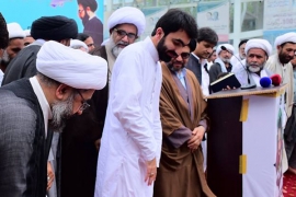 فرزند شہید قائد سید حسین الحسینی کی تحفظ پاکستان کانفرنس میں آمد،پرتپاک استقبال