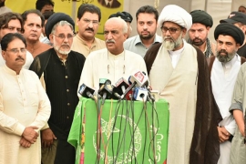 قائدحزب اختلاف خورشید شاہ کی بھوک ہڑتال کیمپ میں علامہ راجہ ناصرعباس سے ملاقات، ایم ڈبلیوایم کی آوازایوان میں اٹھانے کی یقین دہانی
