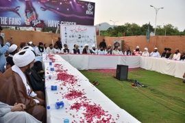 بھوک ہڑتال کیمپ میں علماءومشائخ کانفرنس ، اہل سنت اکابرین کا پرامن جدوجہد پر علامہ راجہ ناصرعباس کو خراج تحسین