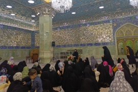 قم ،صدر ایم ڈبلیوایم وومن ونگ معصومہ نقوی کا محفل میلاد امام ہادی علیہ السلام سے خطاب