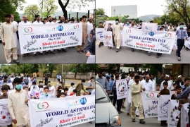 خیر العمل ویلفیئر اینڈ ڈویلپمنٹ ٹرسٹ کے زیر اہتمام عالمی یوم دمہ پر وفاقی دارالحکومت میں آگہی واک کا انعقاد