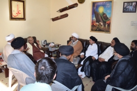 علامہ راجہ ناصرعباس جعفری کی وفدکے ہمراہ علامہ طالب جوہری سے ملاقات، استحکام پاکستان وامام مہدی عج کانفرنس  میں شرکت کی دعوت