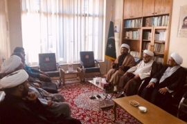 ایم ڈبلیوایم کے رہنما علامہ غلام حُر شبیری اور علامہ صادق جعفری کا دورہ مشہدمقدس، علماء سے ملاقات