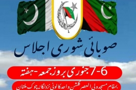 ایم ڈبلیو ایم جنوبی پنجاب کی صوبائی شوریٰ کا اجلاس 6،7 جنوری کو ملتان میں ہوگا